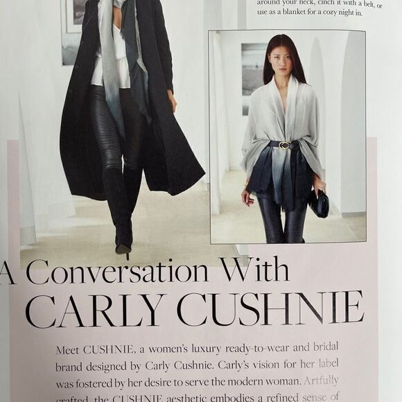 Carly Cushnie gray horizon ombré print scarf  NWT - Picture 10 of 10